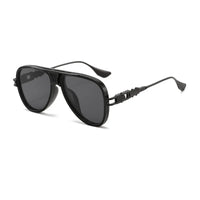 Men Metal Square Pilot Shades Sunglasses