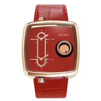 Zone Genuine Leather Square Watch ⌚️