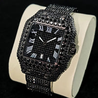 Cool Black Ice Watch Luxury Stainless Steel Quartz 💎