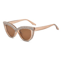 Rhinestones Cat Eye Sunglasses Stylish Women Shades Designer Sunglasses 🕶️
