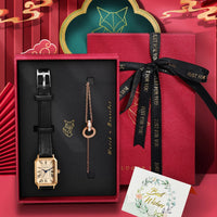 Light Luxury Gift Box Set Watch Bracelet Simple and Fashionable Women's  ⌚️
