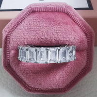 Luxury Green Black Pink Silver color Eternity Band Ring For Women 💍