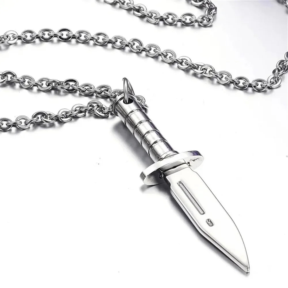 Gothic Knife Dagger Pendant Chokers Necklace Jewelry 🔪