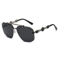 Rimless Pilot Metal Outdoor Driving UV400 Protective Glasses👓