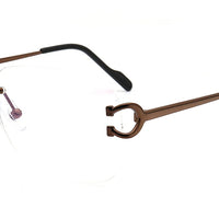 Pilot Metal Glasses Frame Casual Optical Eyeglasses Rimless 👓