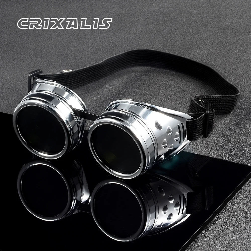 Cyber Goggles Steampunk Glasses Vintage Retro Welding Punk Gothic Sunglasses 👓