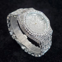 Luxury Fashion Diamond Watch for Men Top Brand Iced Out Stainless Steel 💎