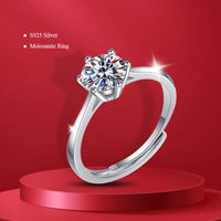 Dainty Sun Flower Moissanite Ring For Women Popular S925 Sterling Silver 💍