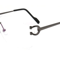 Pilot Metal Glasses Frame Casual Optical Eyeglasses Rimless 👓