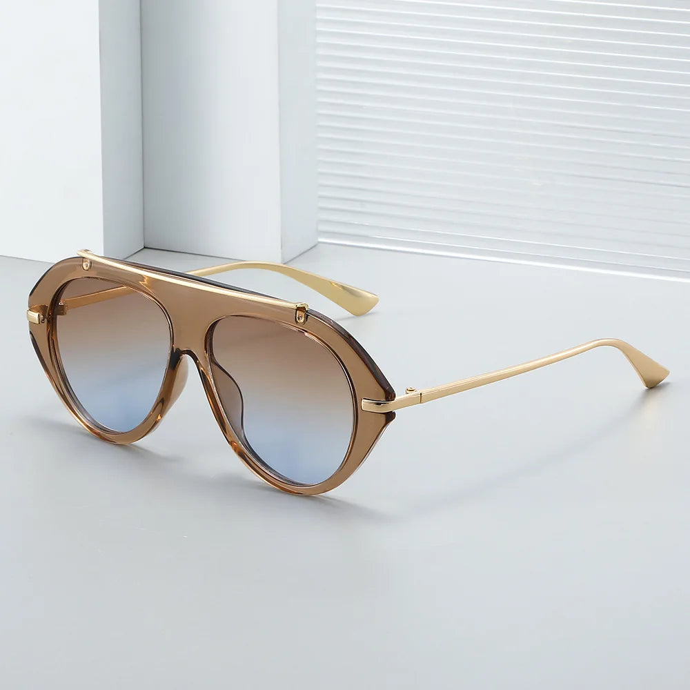 Luxury Oversized Pilot Sunglasses Unisex  Gold Frame Vintage Shades 🕶️