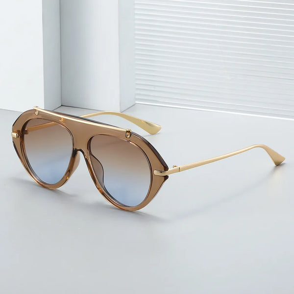 Luxury Oversized Pilot Sunglasses Unisex  Gold Frame Vintage Shades 🕶️
