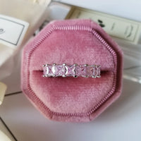 Luxury Fashion Pink Engagement Wedding Band Eternity Ring 💍