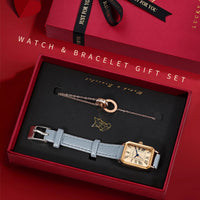 Light Luxury Gift Box Set Watch Bracelet Simple and Fashionable Women's  ⌚️