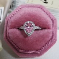 Luxury Fashion Pink Engagement Wedding Band Eternity Ring 💍