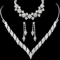 Silver plated rhinestone folding tassel earrings necklace💎