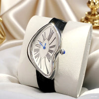 Designer individual genuine leather wristwatch water-resistant casual quartz watch ✨