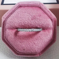 Luxury Green Black Pink Silver color Eternity Band Ring For Women 💍