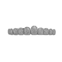 Hip Hop 10/10 Iced Out CZ Stone Teeth Grillz Punk Rapper Cubic Zirconia 💎