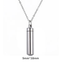 Cylinder Pendant Charm Stainless Steel Cremation Memorial ⛓