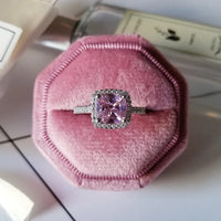 Luxury Fashion Pink Engagement Wedding Band Eternity Ring 💍