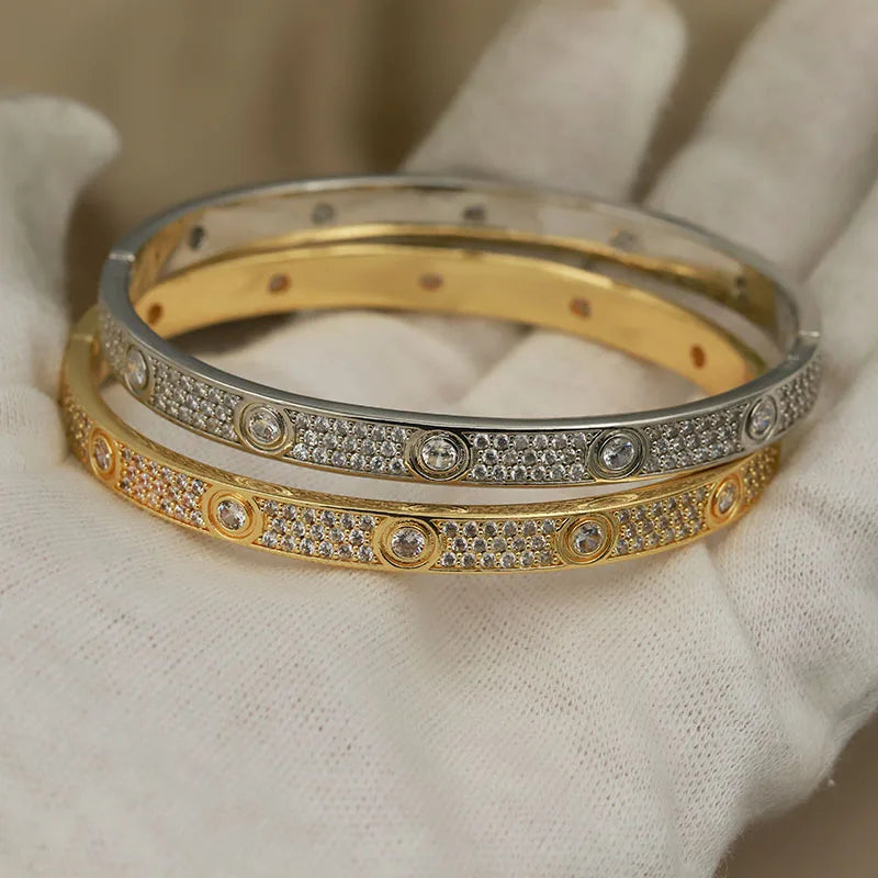 Classic Full Crystal Luxury Zirconia Bracelet Fashion Brand Jewelry ✨