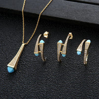Cubic Zircon Brand 3pcs Jewelry Set 💎