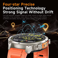 GPS Smartwatch for Men 1.7 HD Screen Military Smart Watch Flashlight IP68 Waterproof ⌚️