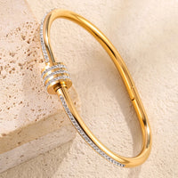 - 5/1pcs Creative Stainless Steel Four-leaf Flower Bracelet Set for Women ✨