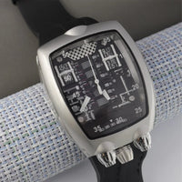 Black Business Hollow Design Undefeated Watch Men Rubber Strap ⏱️
