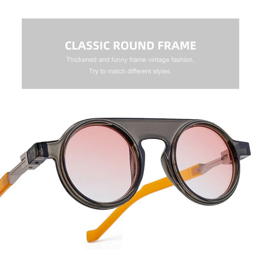 Fashion Round Frame Sunglasses for Men Personalized High-end Sunglasses