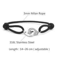 DV String Bracelet For Men Women Stainless Steel Sliding Adjustable Bracelet 🔗