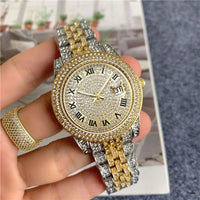 Luxury Men Watch Diamond Watch 2pcs Wrist Male Watch Rhinestone 💎