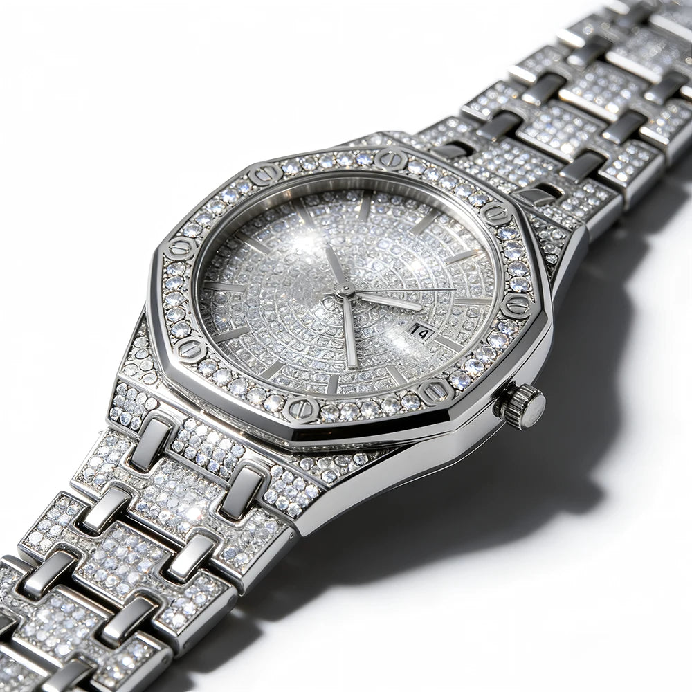 Luxury brand style style rhinestone quartz watch 💎