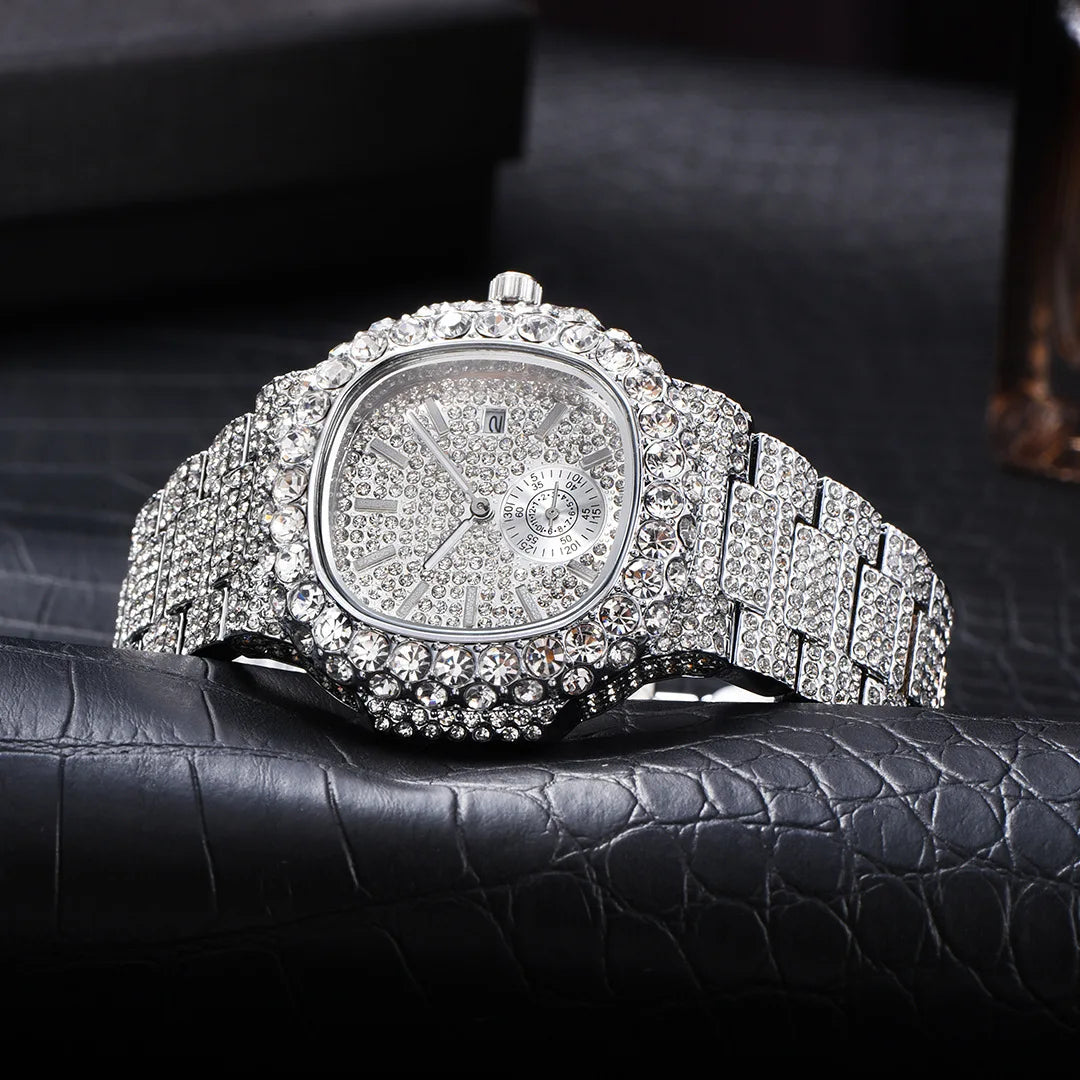 Luxury Iced Out Watches Men Fashion Diamond Watch Men Waterproof  💎