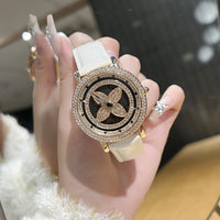 Quarts 28mm Quality watches for women four leaf ⏱️