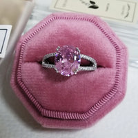 Luxury Fashion Pink Engagement Wedding Band Eternity Ring 💍