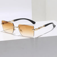 Rimless Rectangle Shaped Colorful Fashionable Classic Sunglasses 🕶️