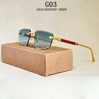 Rimless Designer Sunglasses Aluminium Magnesium 👓