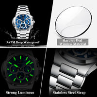 Luxury Men Watch Stainless Steel Quartz Men's Watches⌚️