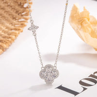 925 Sterling Silver Lucky Four-leaf Clover Pendant Necklace 💎