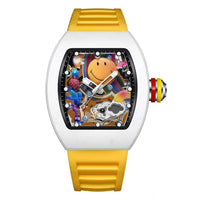 Luxury  Men's Sports Fashion Quartz Watch  Barrel-Shaped Silicone Men's Watch🙂