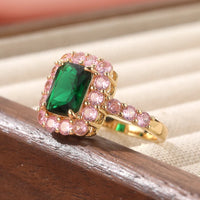 Golden Plated Banquet Wedding Ring Elegant Classic