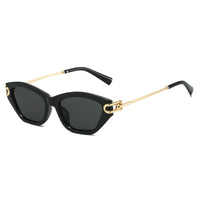 Square Sunglasses with Silver Buckle Accent | UV Protection | Trendy Women's🕶️
