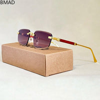 Rimless Designer Sunglasses Aluminium Magnesium 👓