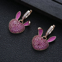 Luxury Rabbit Cubic Zirconia Statement Big Hoops Earrings 💎