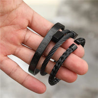 - Luxury Royal King Crown Bracelet Set For Men Stainless Steel Bangle 👑