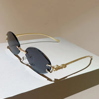 Luxury Rimless Rhomboid Shaped Sunglasses 🕶️