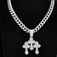 - M a y B a c h Cross Pendants Necklaces Shiny Cuban✨
