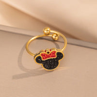 Creative Shiny Zircon Minnie Mouse Pendant Necklaces  ✨
