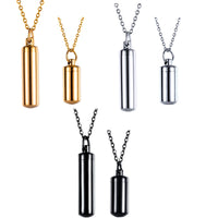 Cylinder Pendant Charm Stainless Steel Cremation Memorial ⛓